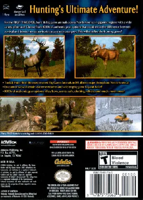 Cabela's Big Game Hunter 2005 Adventures box cover back